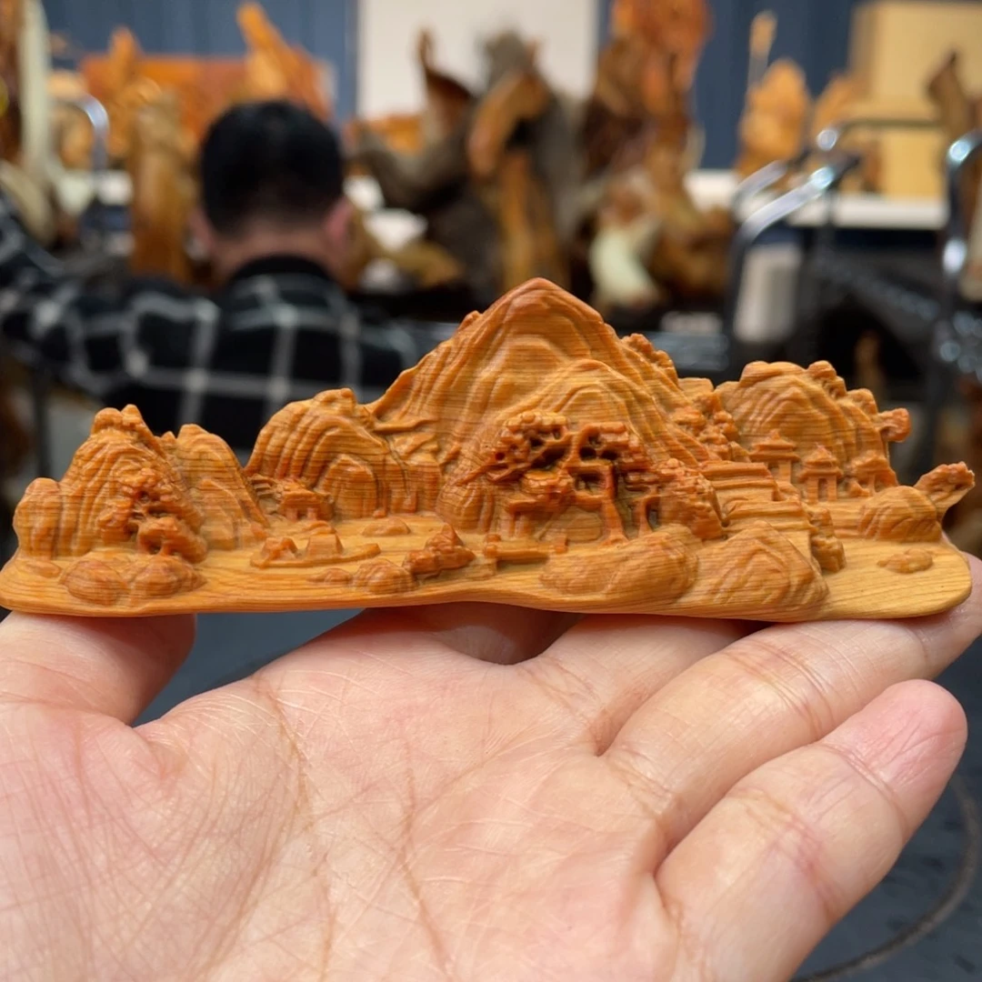 柏木（崖柏）手把件山水