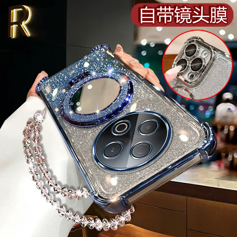 适用vivoy500手机壳新品网红女V2506A带镜支架VIVOY500防摔全包边