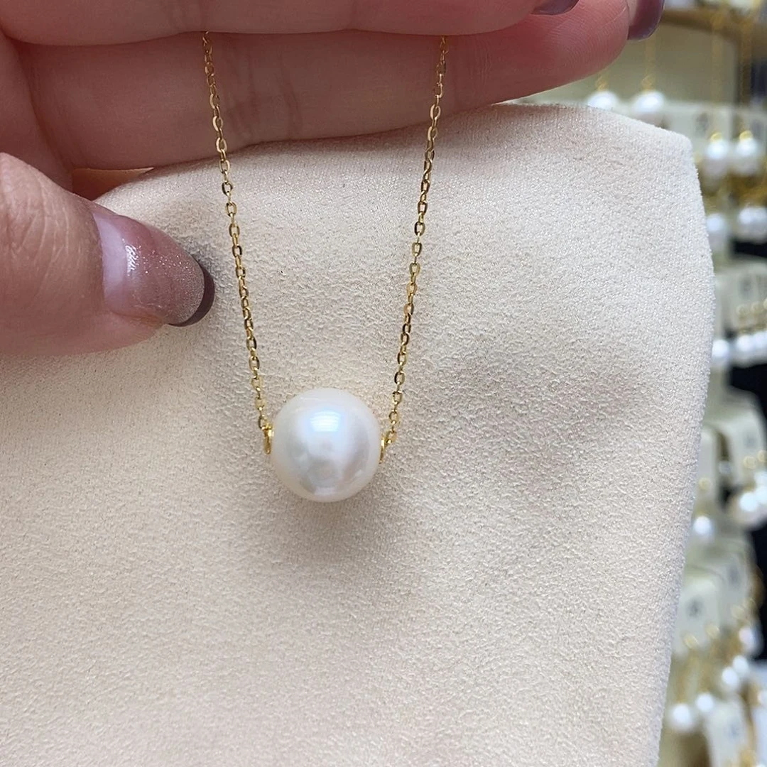 淡水珍珠吊坠银S925镶嵌