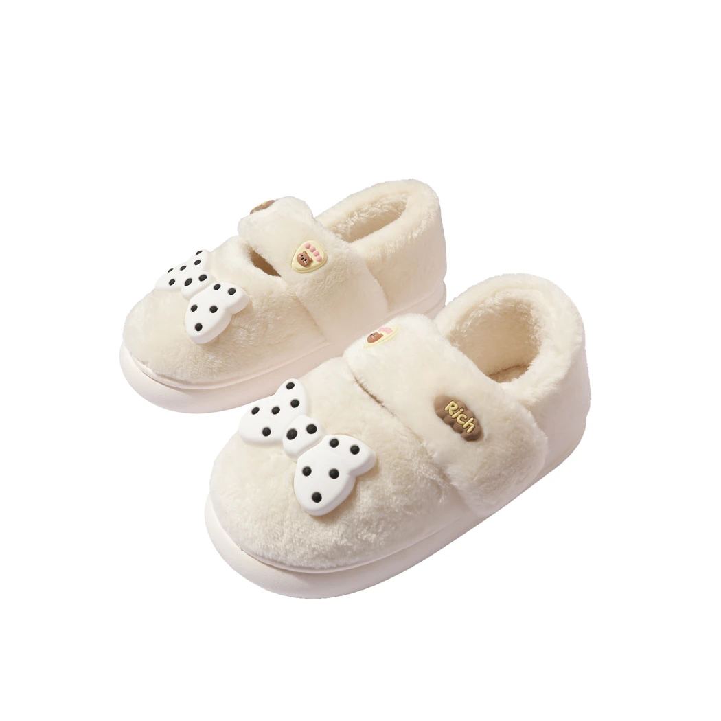 可爱玛丽珍全包女士棉拖(白色,37-38码)