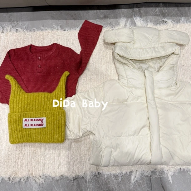 【彩糖盒子】宝宝冬季纯色中长款羽绒服婴幼儿保暖外套