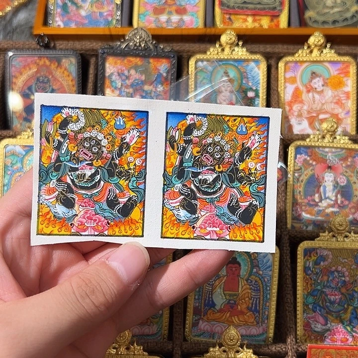 吊坠纯手绘大黑天