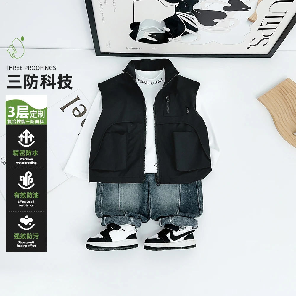 儿童马甲秋季2025新款秋装男童外套宝宝洋气 HZ25742悠悠童话童装