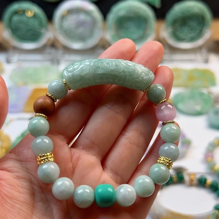 手链翡翠未镶嵌手串