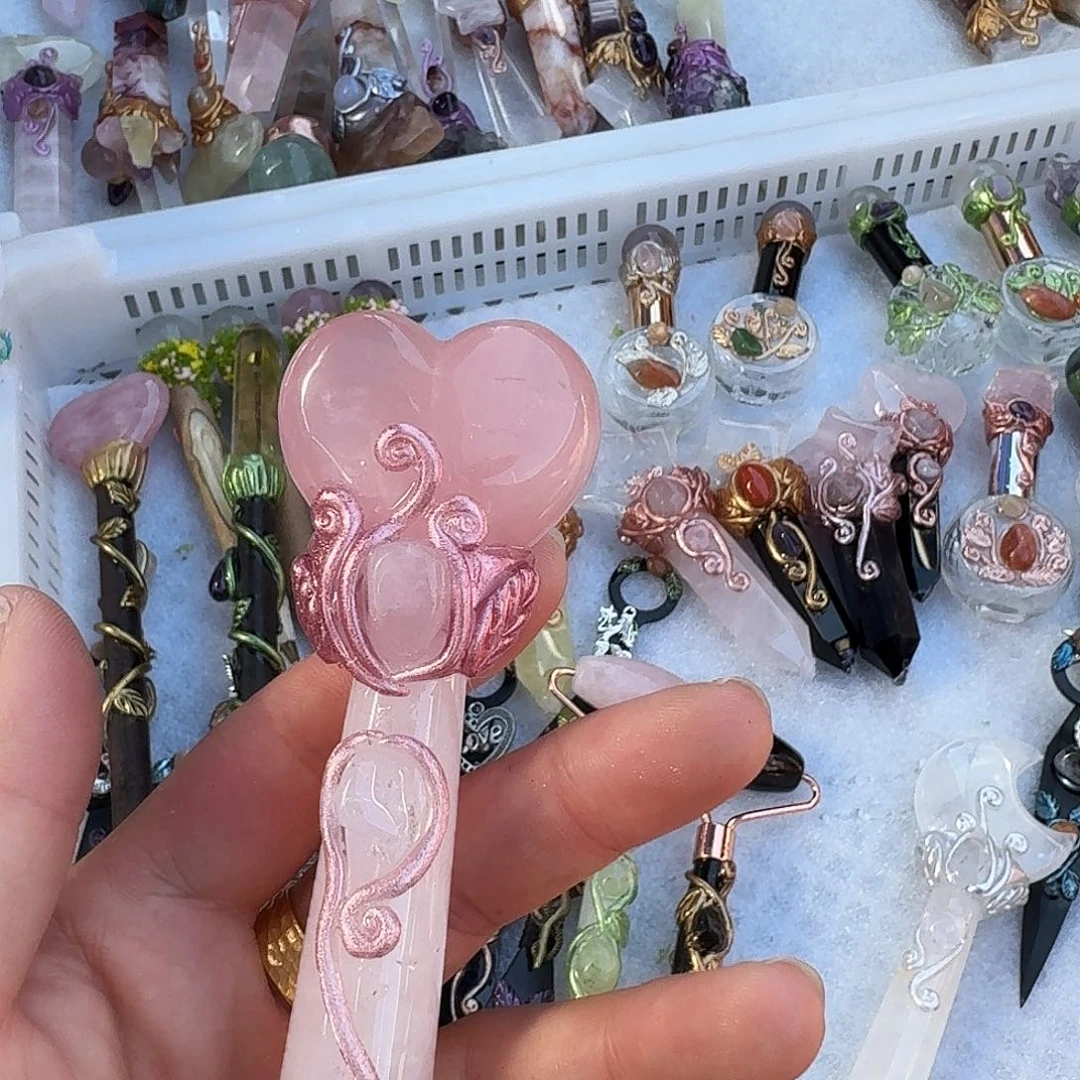 汐***沅毛衣链未镶嵌紫晶粉