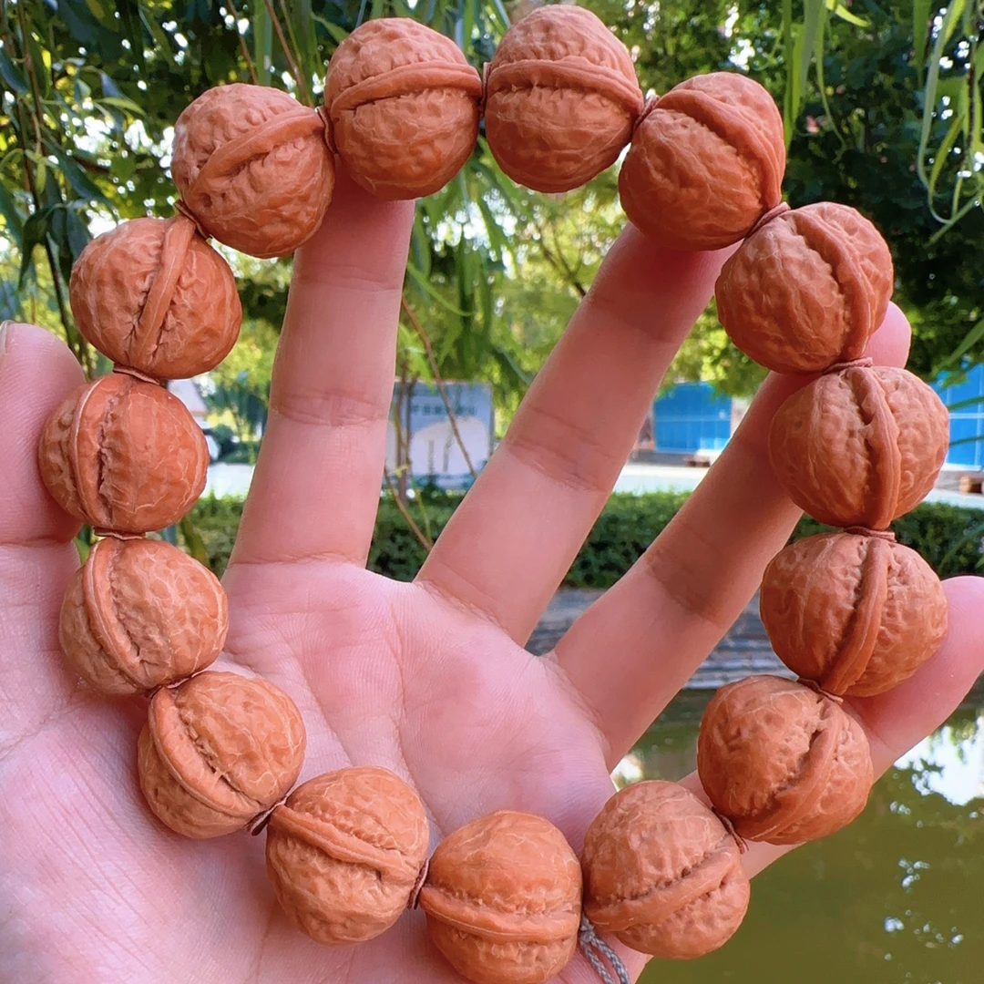 文玩核桃小核桃光头元宝一道筋白茬