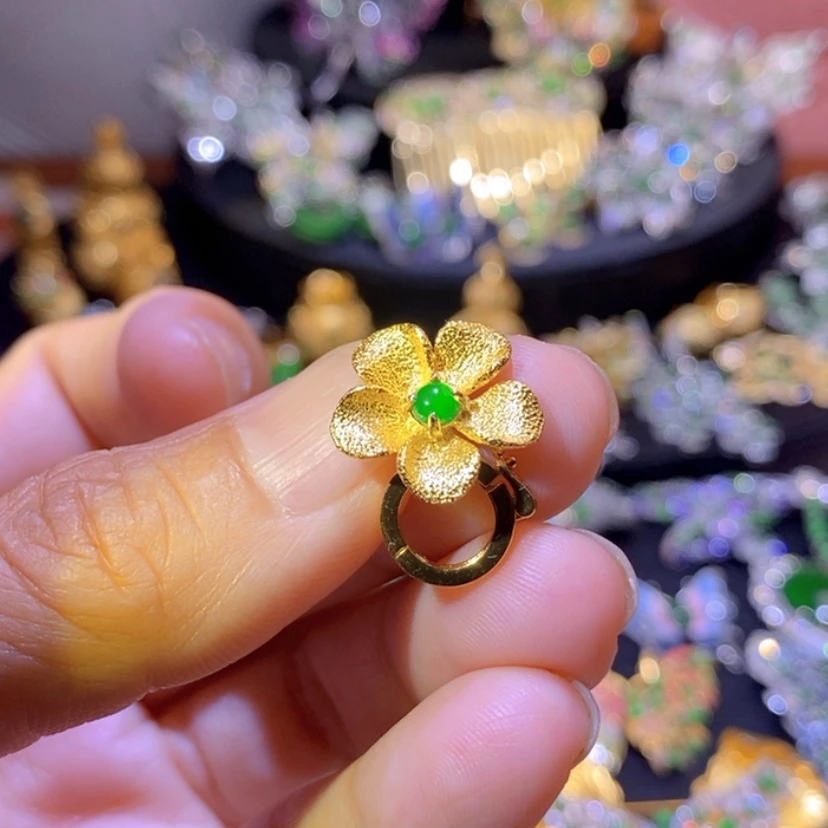 【闪购商品】翡翠挂件银S925镶嵌天然资源