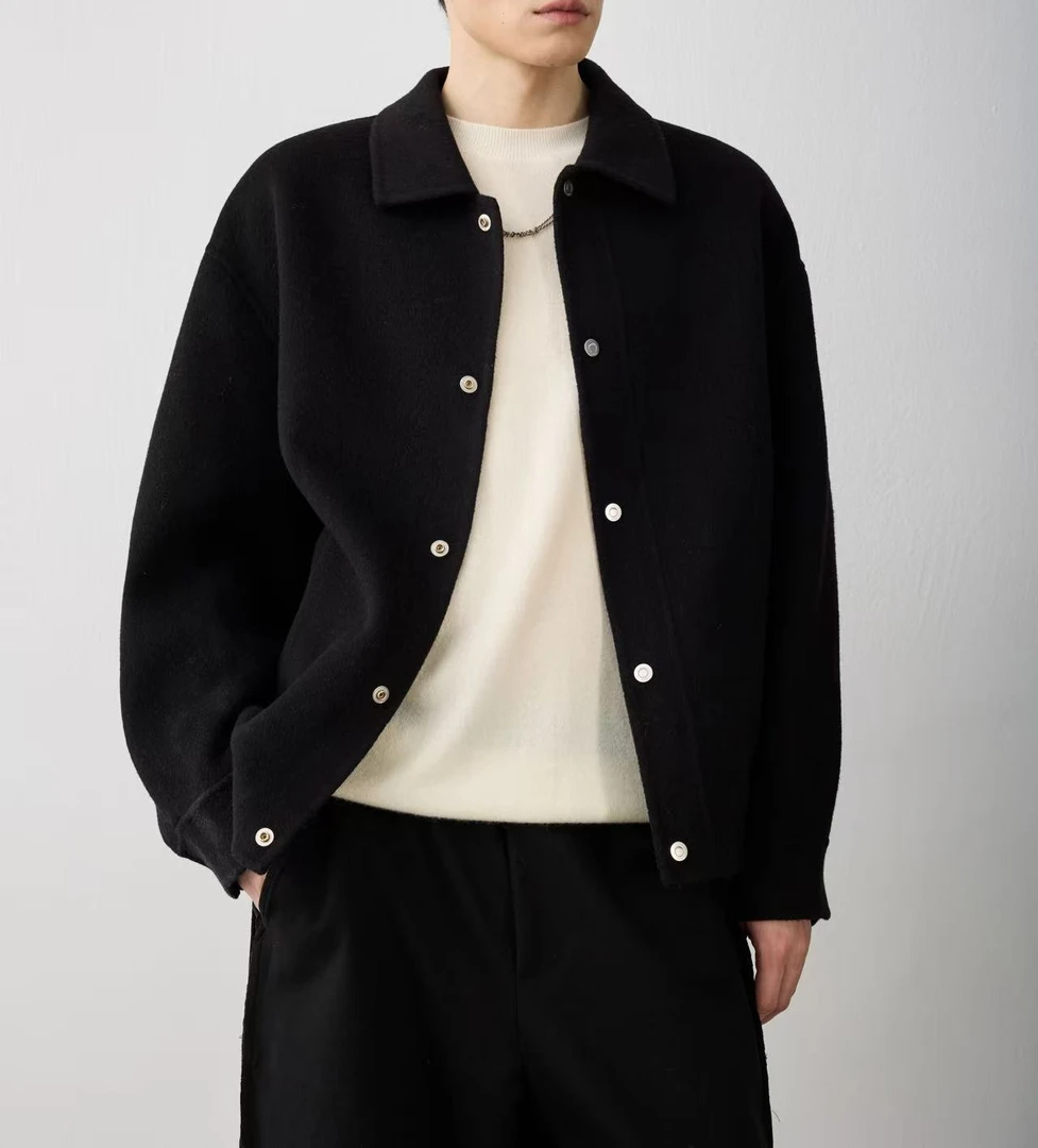 C/Ｄ【 年终钜惠 】 羊驼毛/兔毛混纺双面羊毛夹克短款   214#