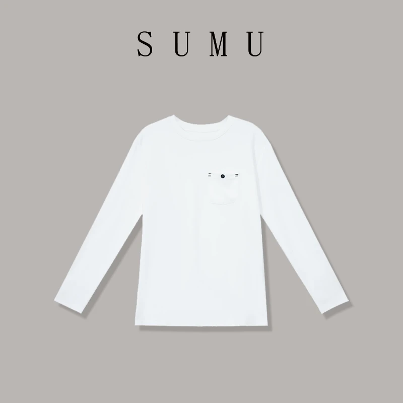 宿慕 SUMU 女款T恤 9-10 秋季新款时尚休闲百搭T恤B8000S