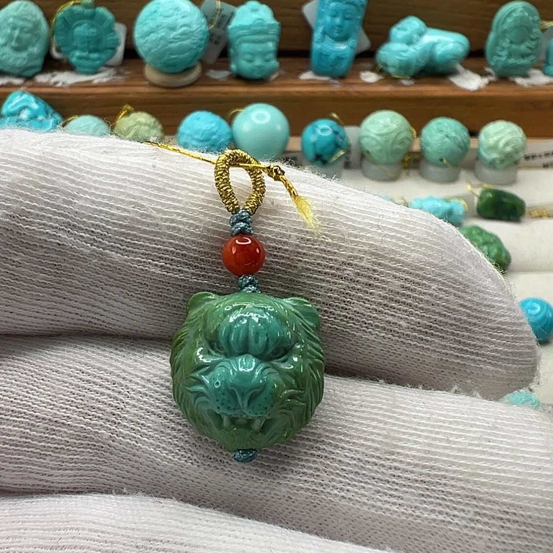 绿松石虎头 未镶嵌