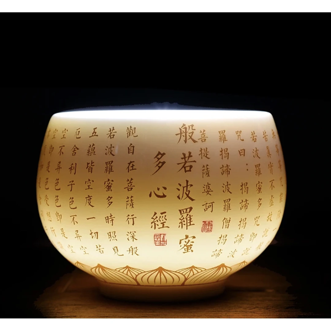 白心经禅定主人杯高端茶器 手工茶盏 主人杯 茶杯 茶具 杯子