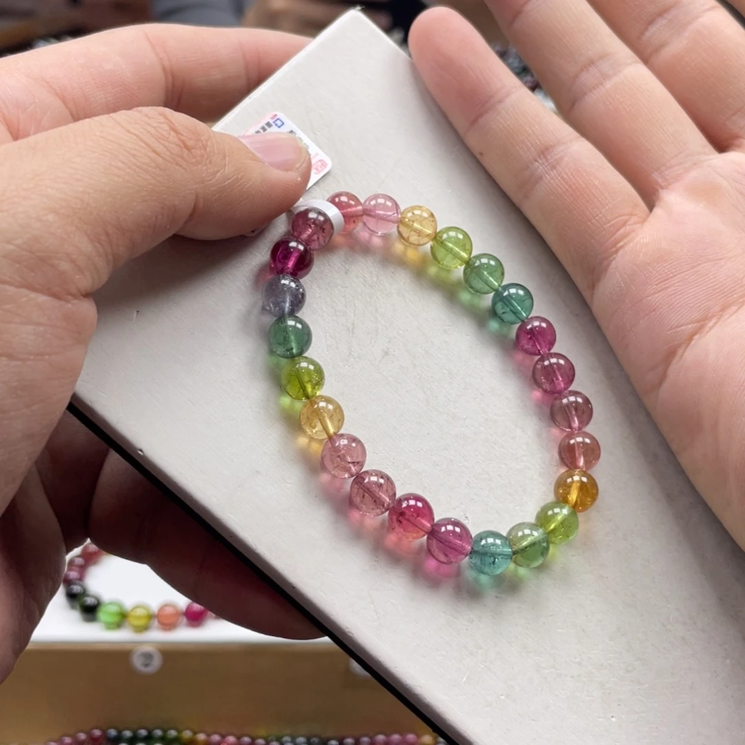 碧玺手串未镶嵌7.5mm.mmmmmmmmm