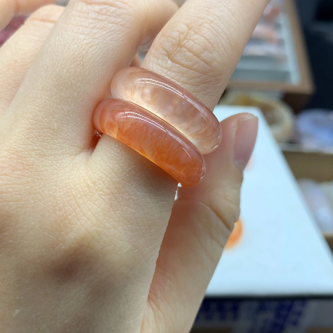 【闪购商品】玛瑙/玉髓耳钉未镶嵌心*