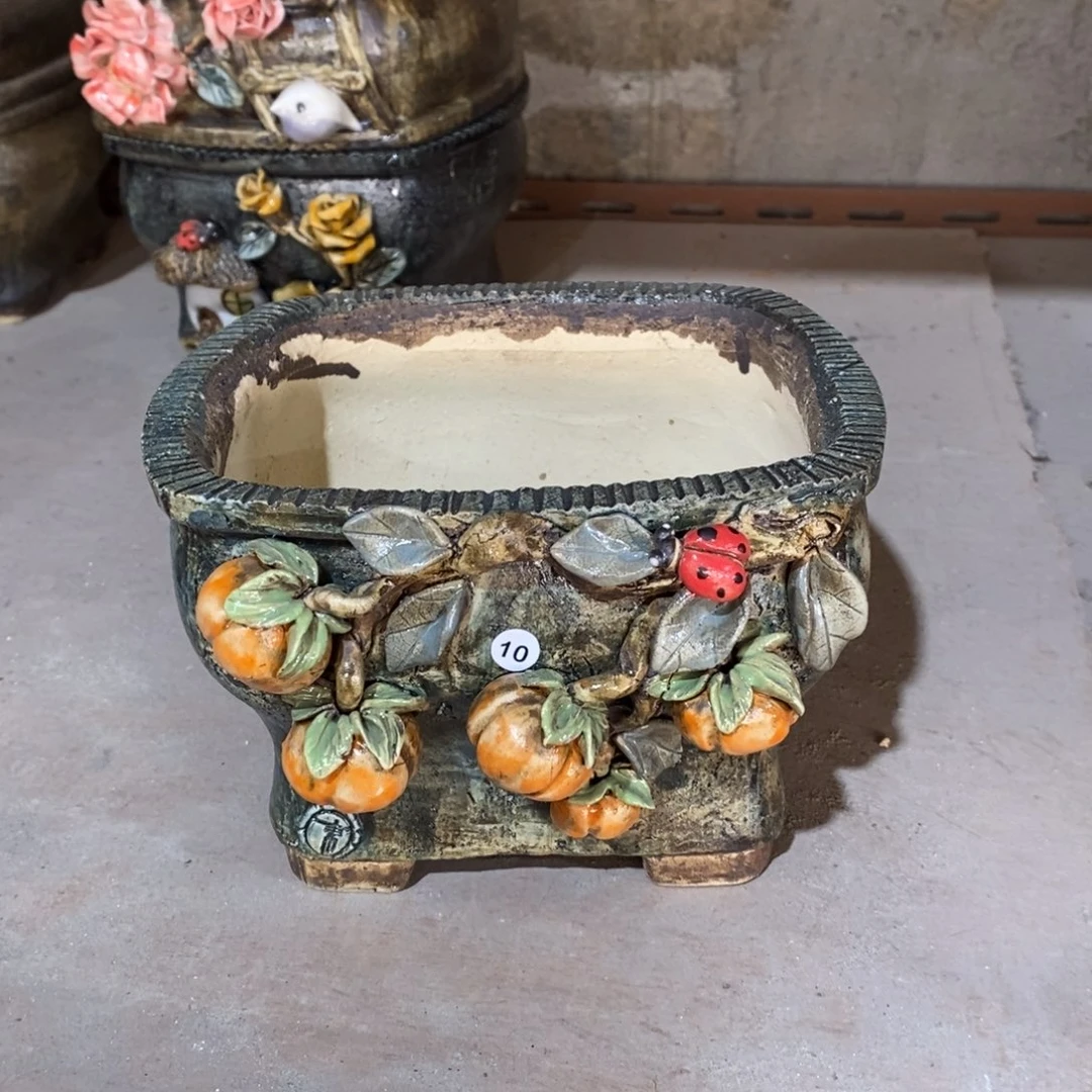 红陶青藤花器多肉花盆