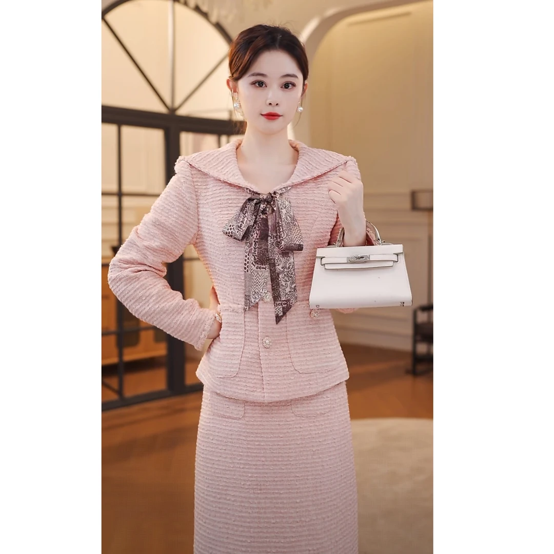 【嘉嘉JIANG】黛西小姐 时尚轻奢优雅贵气外套/套装 XJ253W1143