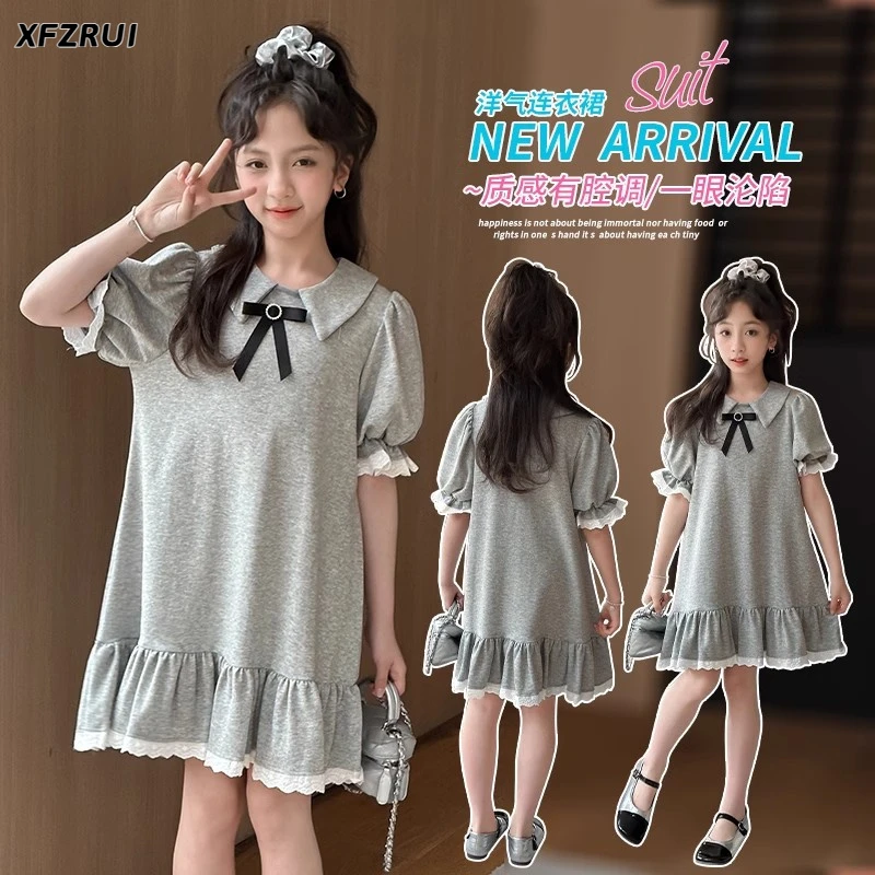 XFZRUI 女童polo裙2025新款儿童夏装学院风连衣裙女童装夏季时髦
