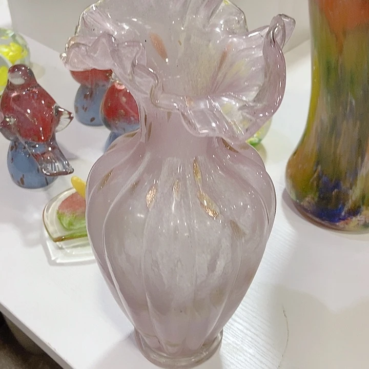 琉璃花瓶高度28厘米4厘米