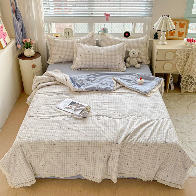 【晴美】木棉皱皱双层纱夏被四件套-遇见