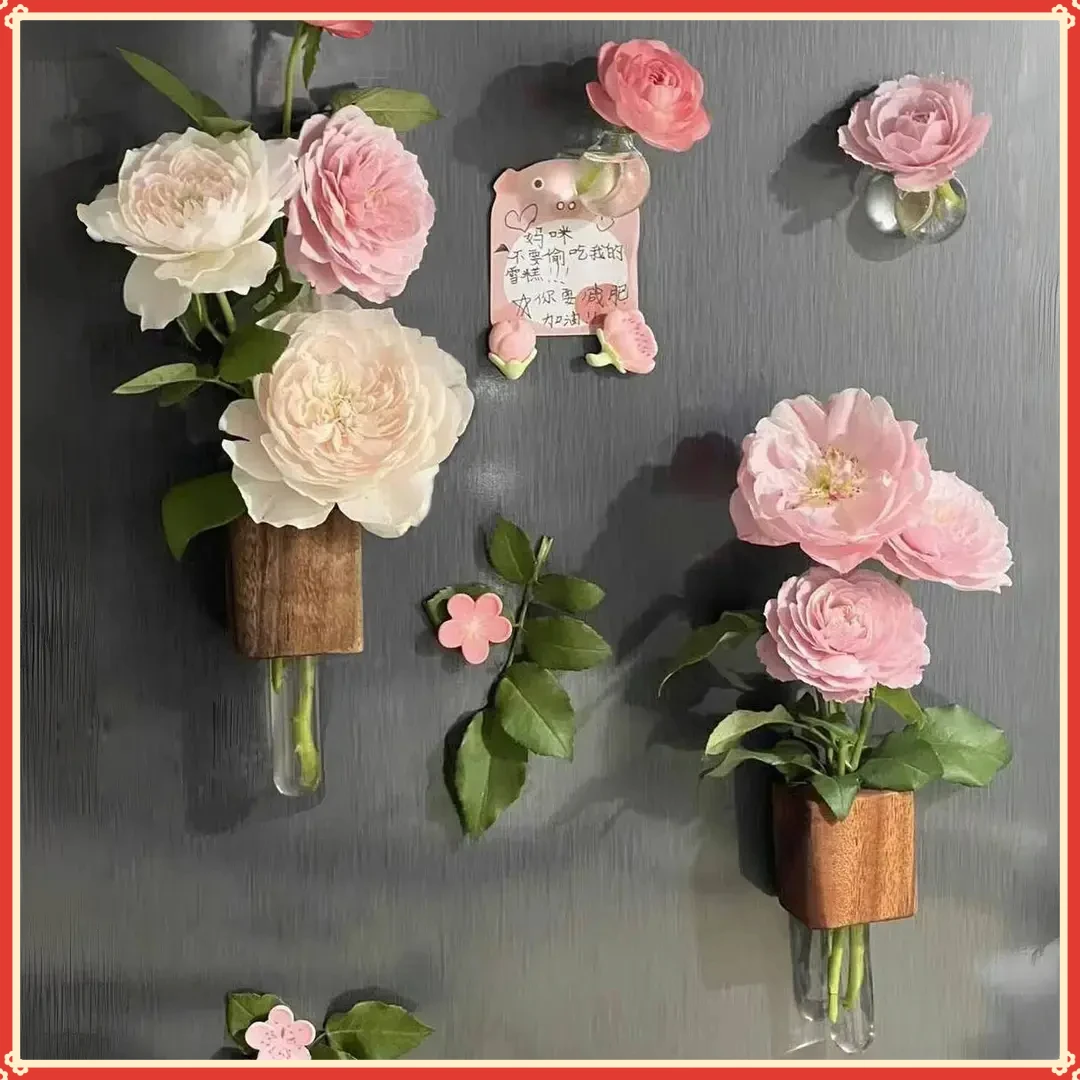 可以养花的冰箱贴磁吸养花冰箱贴花瓶创意3d立体磁性墙面立体装饰