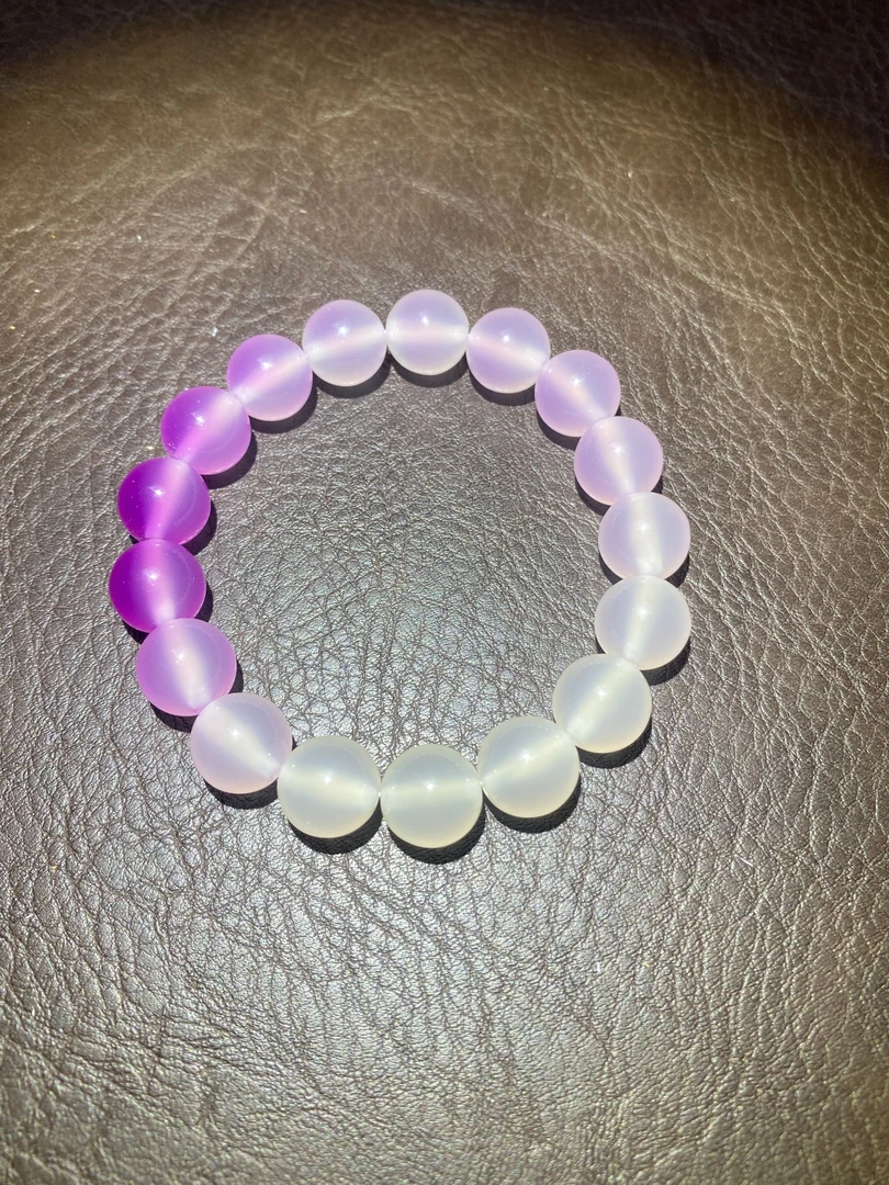 0035白樱花紫菩提12mm精品手串an0035（无礼盒）