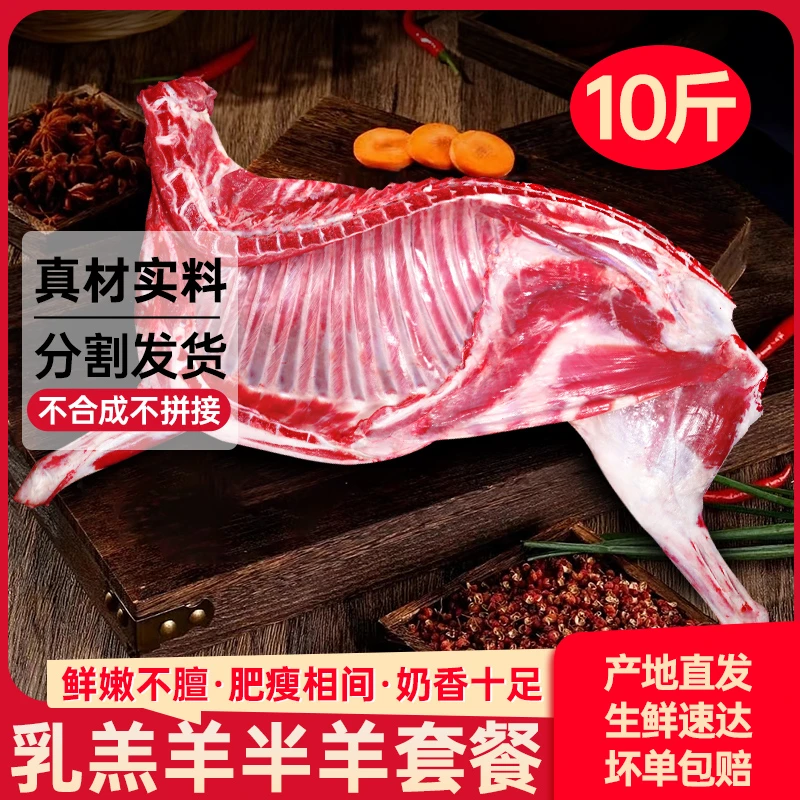 【不带皮】10斤乳羔羊半羊草滩散养肉质鲜嫩切块发货__%腿排