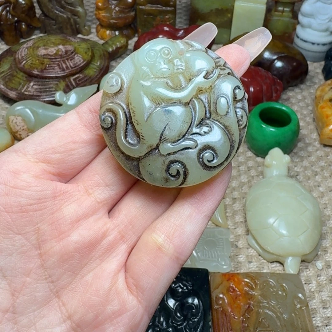 白玉菩提吊坠挂件