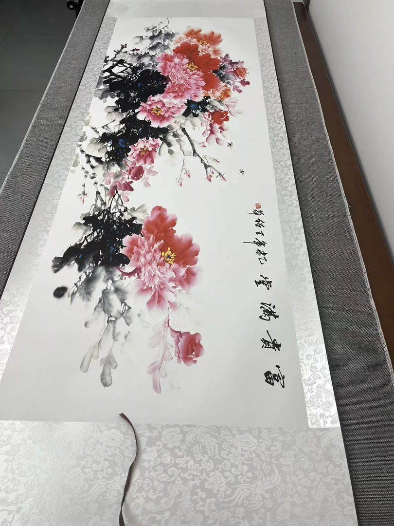 横幅《富贵满堂》180CM*60CM横幅卷轴挂画