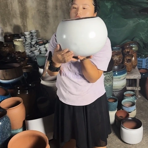 19口22高瑕疵一个盆子。