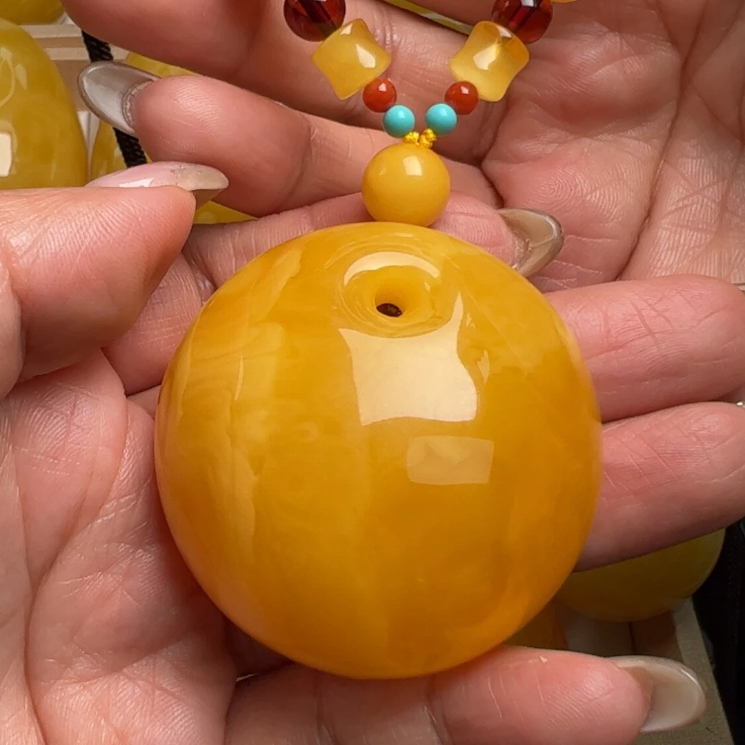 蜜蜡未镶嵌毛衣链无优化无烤色无补胶无覆膜无辐照无煮蜜