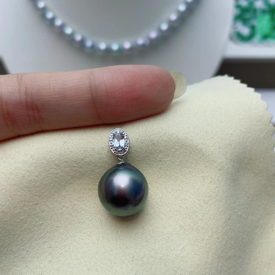 18K金镶嵌颈饰海水珍珠w76