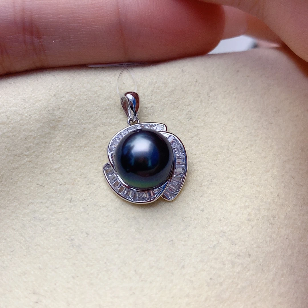 海水珍珠银S925镶嵌颈饰W51