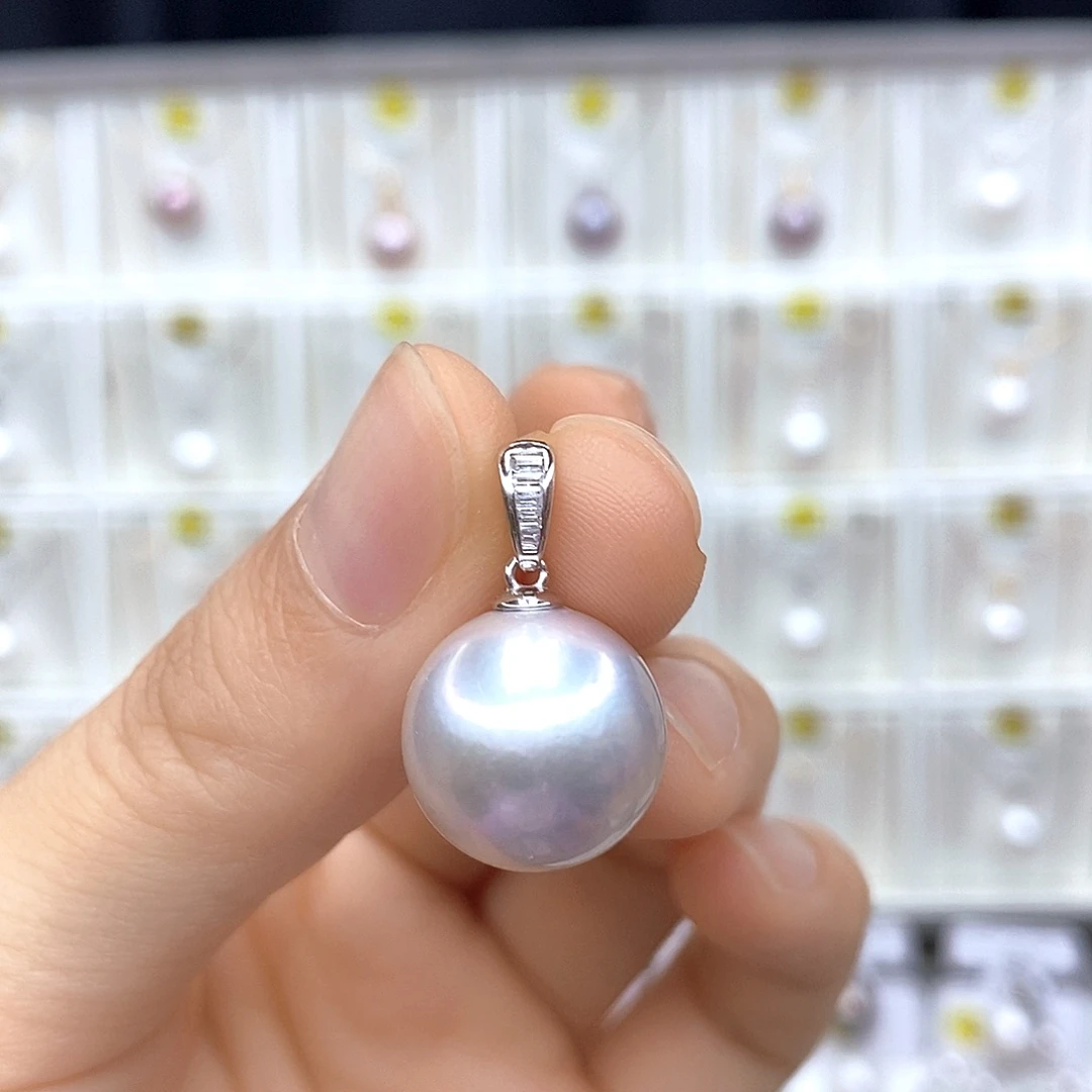 淡水珍珠银S925镶嵌颈饰╰****姐