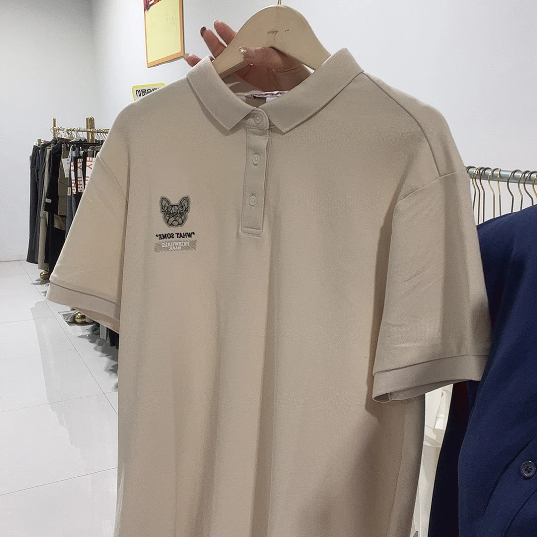咖色polo领男士短袖