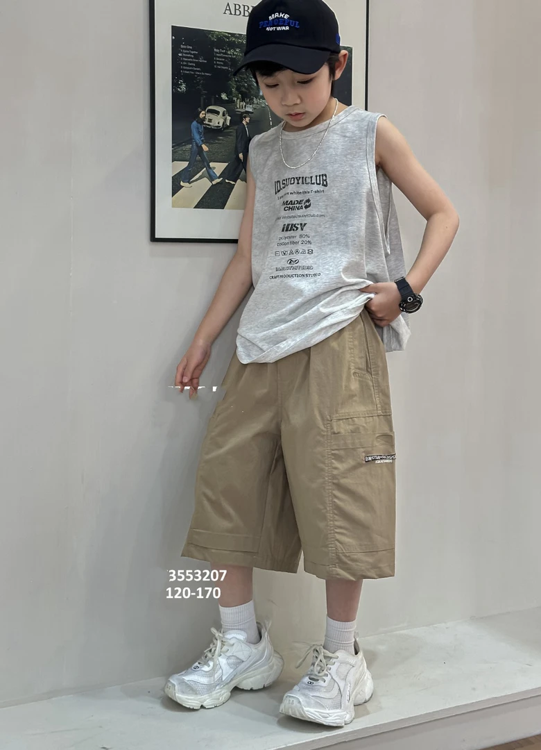 《丁丁优选》3207夏季新款男童工装短裤夏装儿童宽松中裤