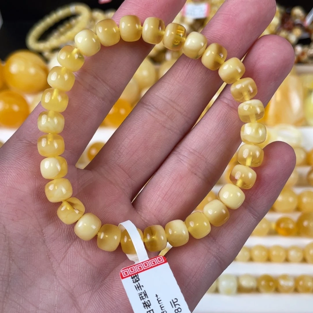 蜜蜡裸石未镶嵌渔**王单圈8+