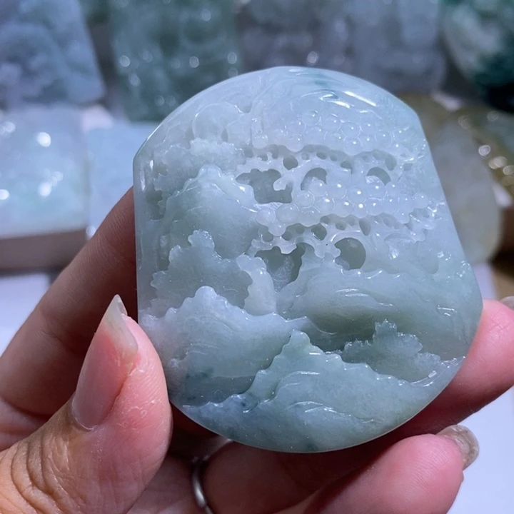 【闪购商品】未镶嵌挂件翡翠山水