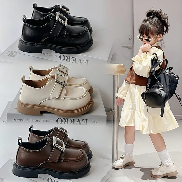 ABC女童皮鞋2025新款春季儿童英伦风乐福鞋时尚公主单鞋女孩潮牌