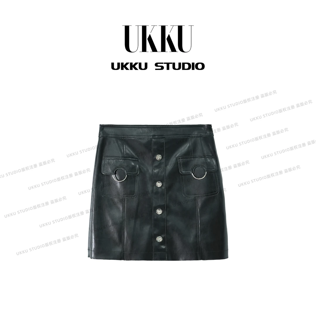 沐【UKKUSKUDIO】25年秋季新款减龄重工气质修身时尚半裙514800