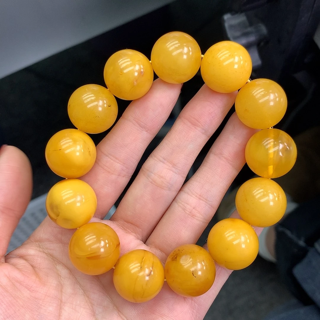 琥珀未镶嵌珠宝奇石18mm➕