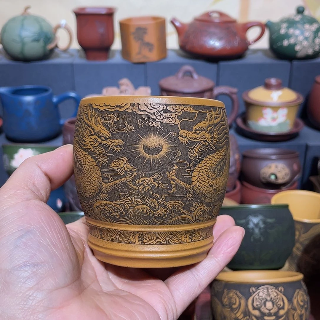 原矿紫砂手工主人杯