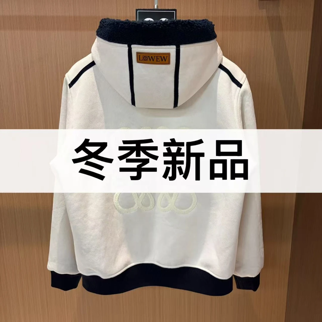 25ss新款上新富人穿搭明星同款带帽羊羔毛外套F8焕/158