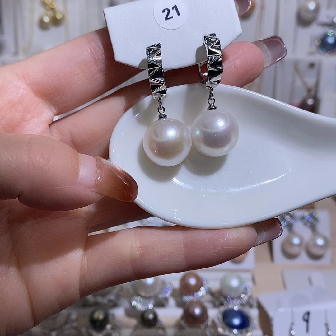 淡水珍珠耳饰未镶嵌w14.1