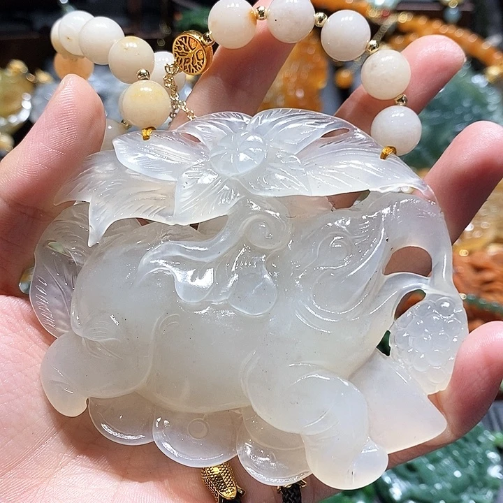 岫玉未镶嵌毛衣链