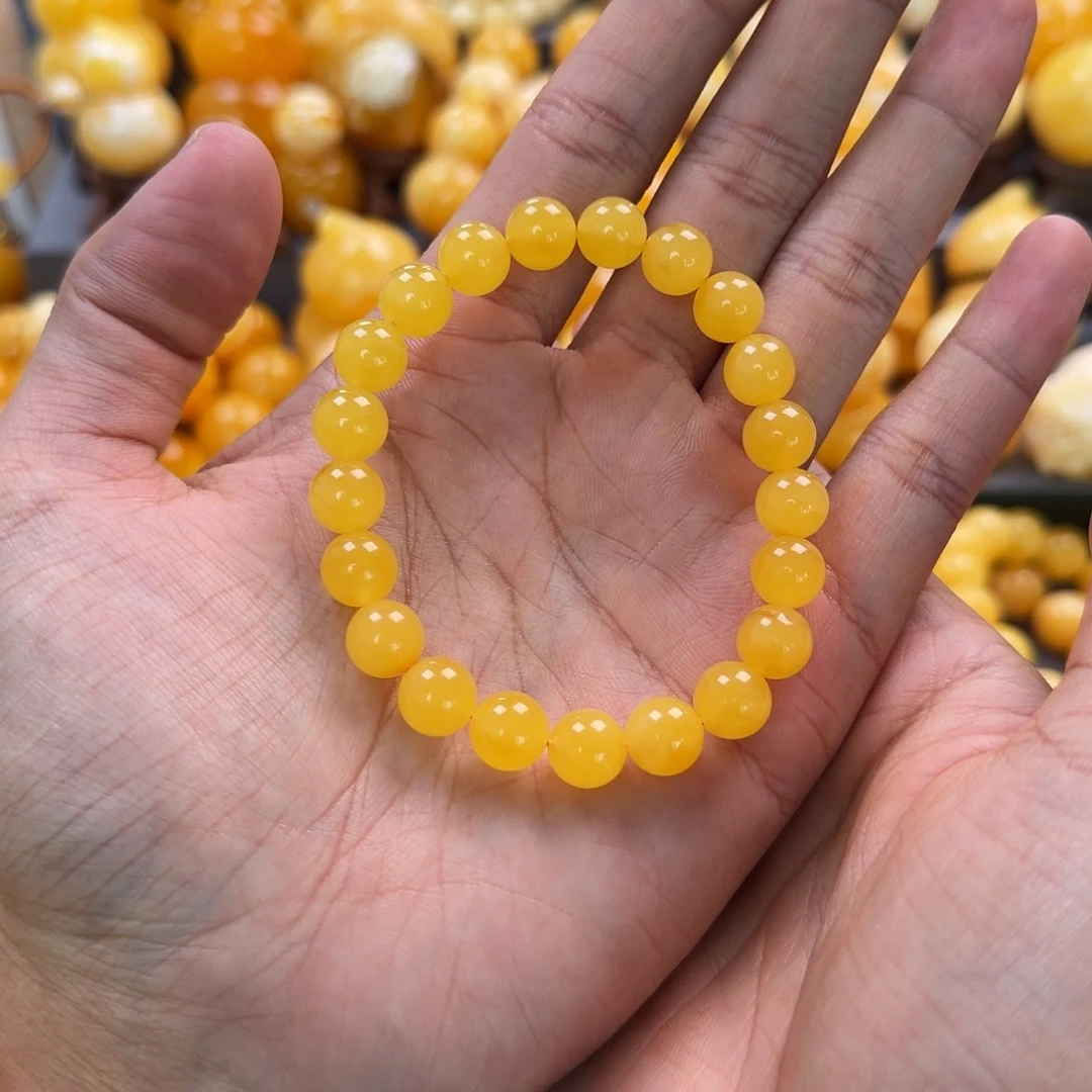 琥珀未镶嵌珠宝奇石9mm同料