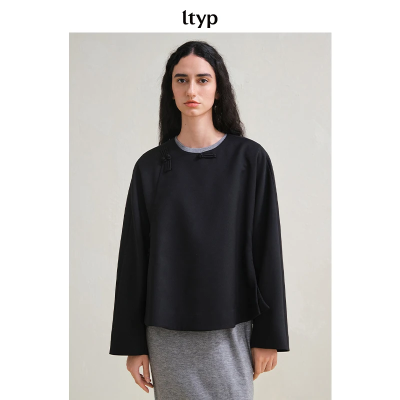 ltyp 9.2 重磅双层醋酸羊毛新中式外套 新款短款上衣女E143253011