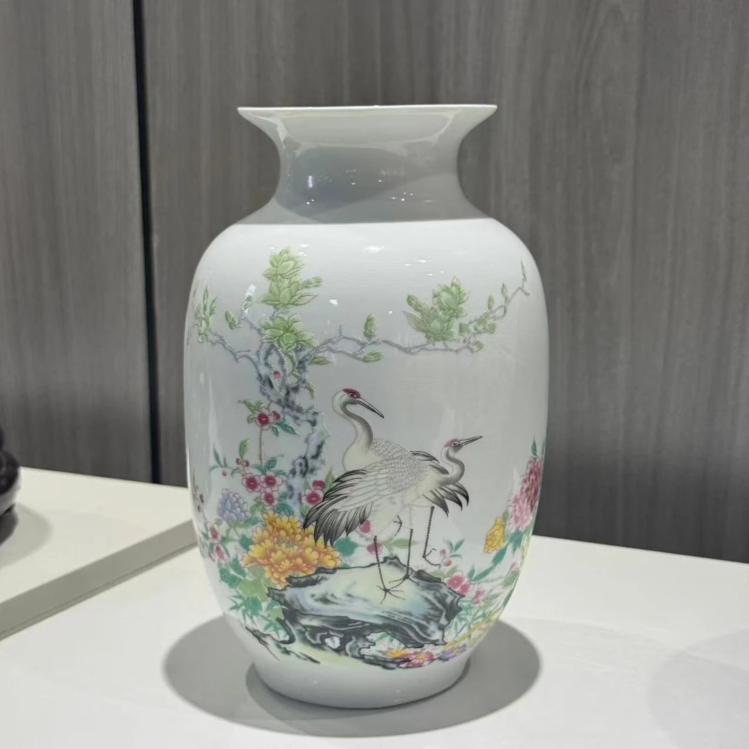 【中国瓷仓】松鹤迎春花瓶