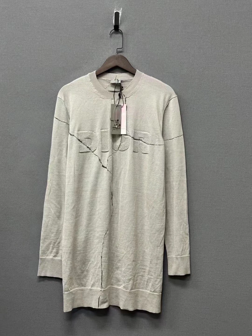 未使用 DIOR/迪奥 新款裂纹针织长袖 /L码/6577608