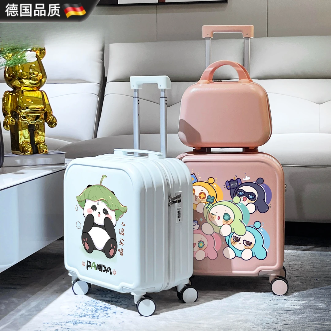 德国儿童行李箱女孩小型轻便18寸登机小学生拉杆箱卡通可坐密码箱