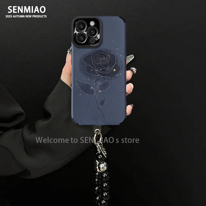 适用【苹果/oppo/华为/vivo/小米】玫瑰花束小羊皮防摔手机壳女款