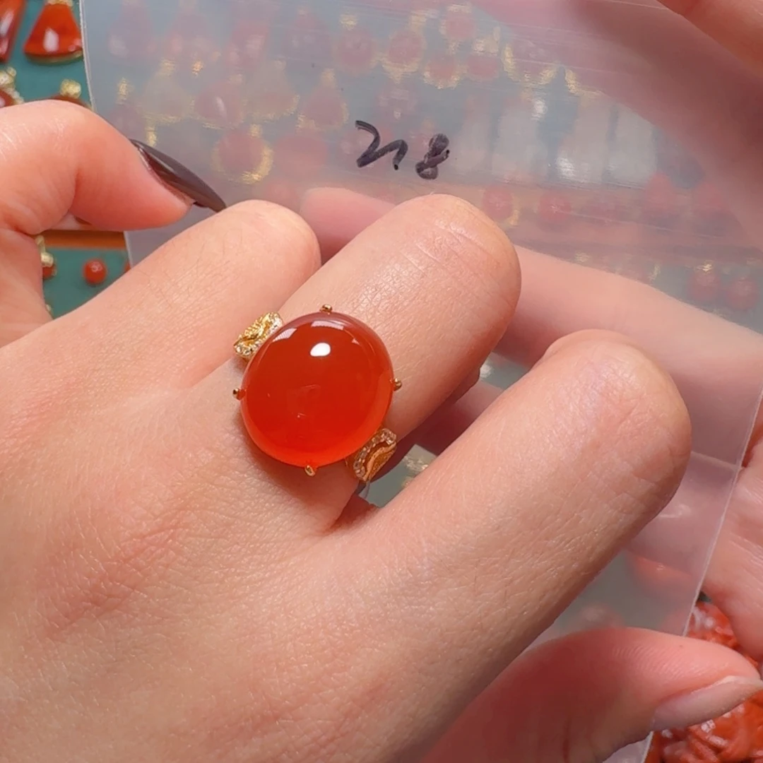 南红玛瑙南红银S925镶嵌